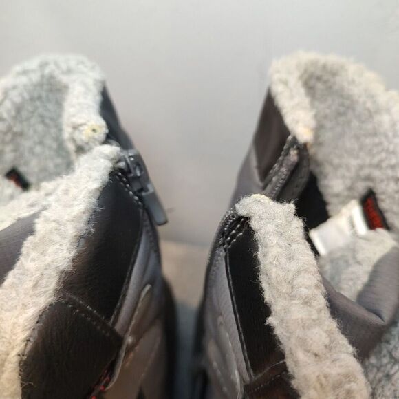 Cat & Jack Kids Black Faux Fur Lined Collar Thermolite Winter Boots Sz 1 - Picture 13 of 16